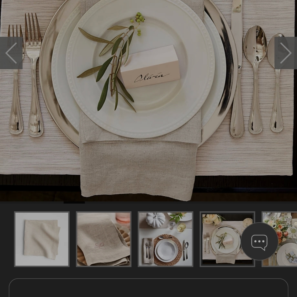 Crate & Barrel Linen Napkins
